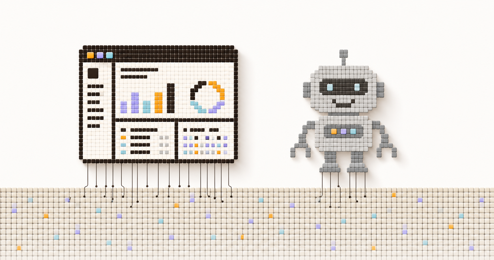 An app and an agent both wired directly into one shared data layer, with nothing in between